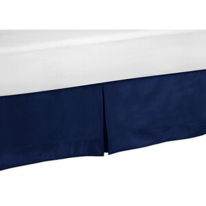 Solid Navy Blue Bed Skirt
