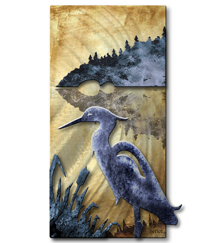 All My Walls Blue Heron Wall Décor Wayfair