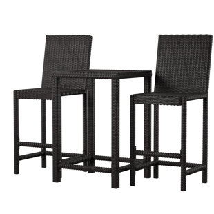 Modern Outdoor Bar Sets Allmodern Corlane 3 Piece Bar Height Dining Set