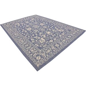 Apple Crest Blue Outdoor Area Rug