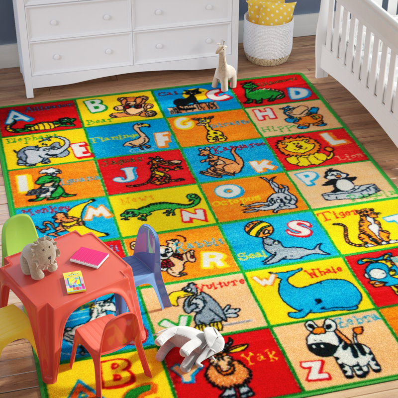 Zoomie Kids Angelique Learn Abc Alphabet Letters With Animals Angelique Learn Abc Alphabet Letters With Animals Bright Colorful Vibrant Colors Kids Baby Room
