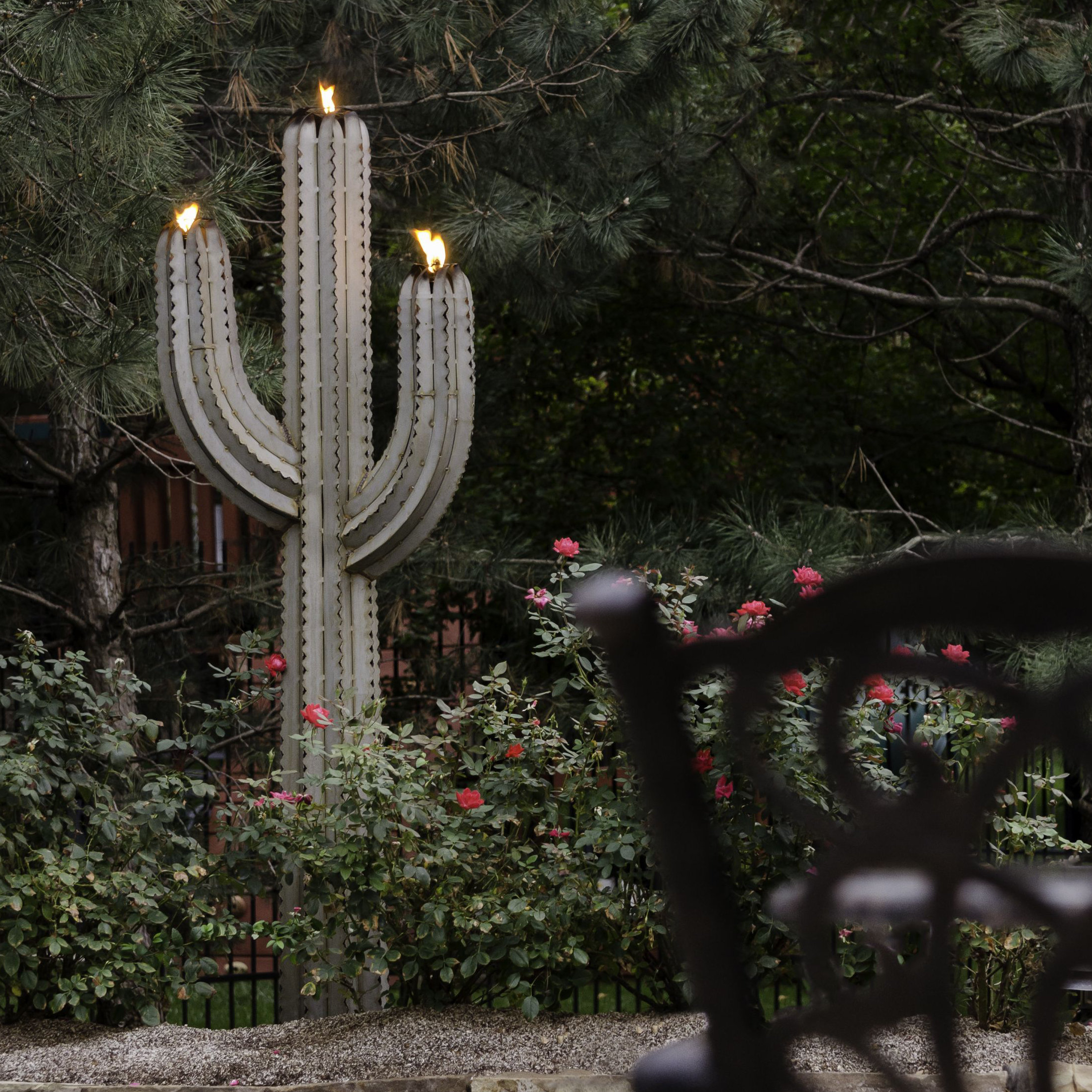 Desert Steel Saguaro Cactus Garden Torch Reviews Wayfair
