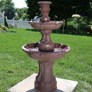 6 Tier Water Fountain Wayfair Maidste Fibergl Goblet 3 Tier Garden Water Fountain