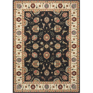 Black Persian Rug Wayfair Botkins Black Area Rug