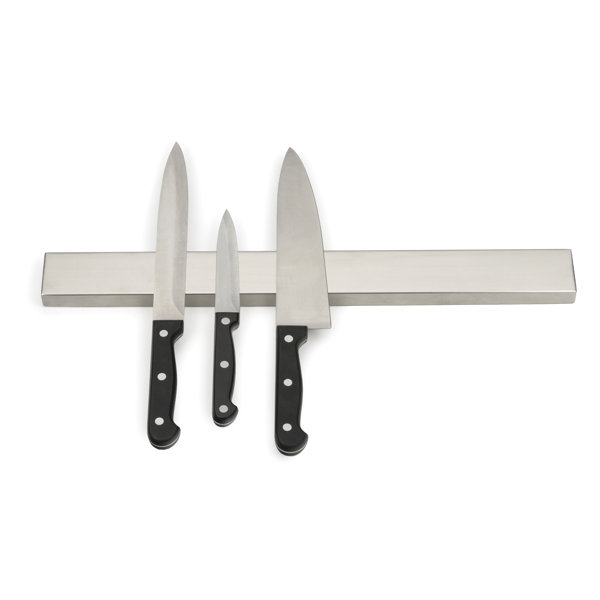 Professional Grade 14 Stainless Steel Magnetic Knife Holder Professional Grade 14 Stainless Steel Magnetic Knife Holder Multipurpose Functionality Easy To Install Mounts On Refrigerator
