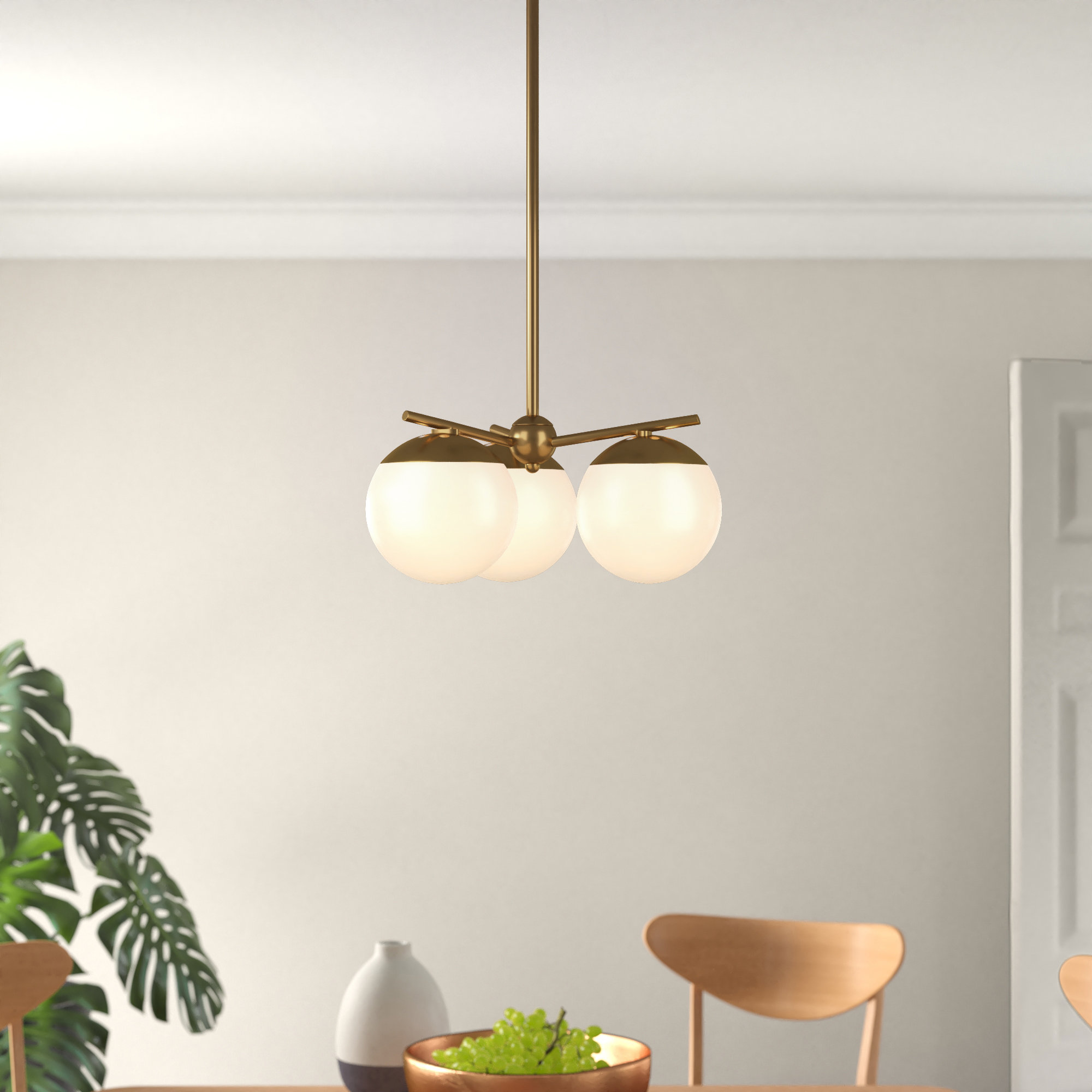 Mercury Row Yearby 3 Light Globe Chandelier Reviews Wayfair Mercury Row Yearby 3 Light Globe