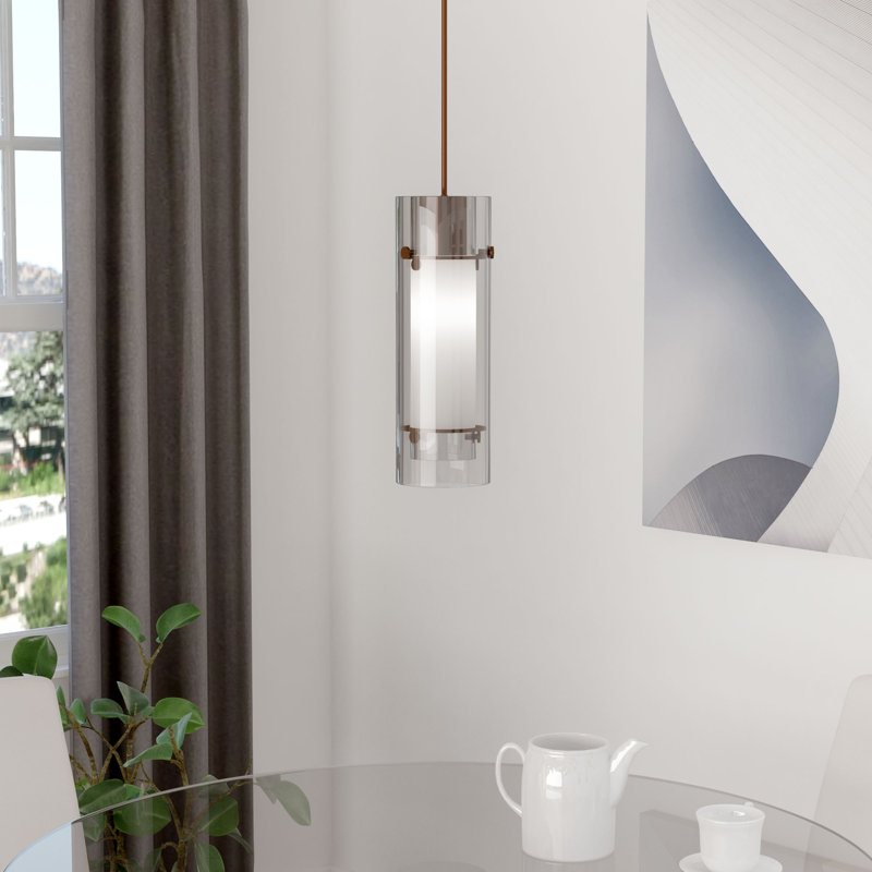 Yess Bathroom Lights orren ellis fennia 1-light cylindrical mini pendant & reviews Yess Bathroom Lights orren ellis fennia 1-light cylindrical mini pendant & reviews