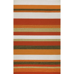 Derby Stripe Orange Area Rug