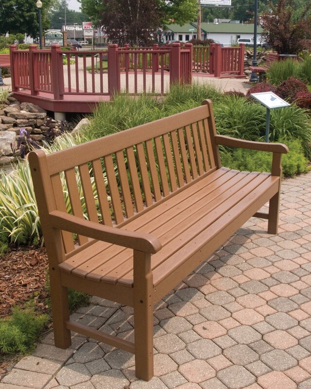 POLYWOOD® Rockford Plastic Garden Bench & Reviews | Wayfair