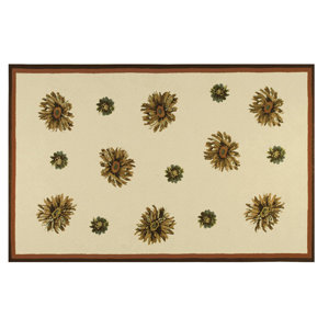 Williams Hand-Hooked Ivory Indoor/Outdoor Area Rug