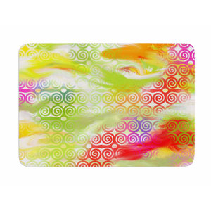 Locked Ram's Horns by Dan Sekanwagi Memory Foam Bath Mat
