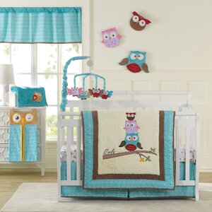 Spotty Owls 10 Piece Crib Bedding Set