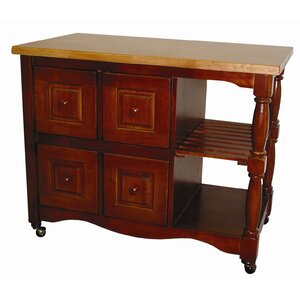 Sunset Selections Kitchen Island with Butcher Block