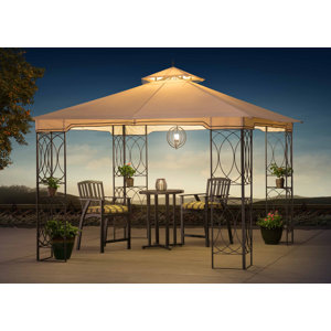 James Aim 10 Ft. W x 10 Ft. D Metal Permanent Gazebo