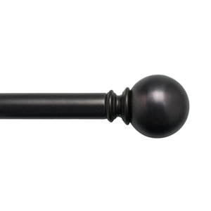 Ball Decorative Single Curtain Rod & Hardware Set