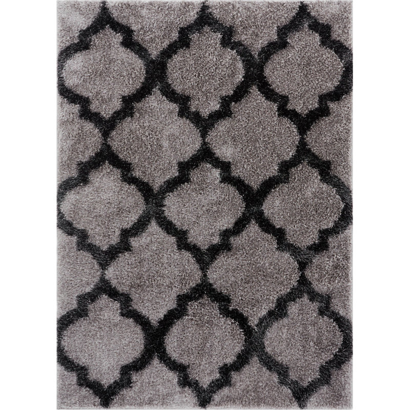 Charlton Home Aranson Humble Moroccan Lattice Gray Area Rug Charlton Home Aranson Humble Moroccan Lattice Gray Area Rug Wayfair