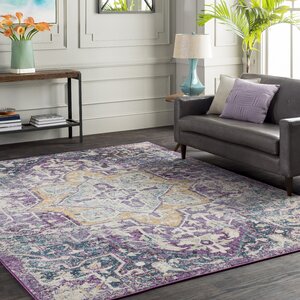 Fonteyne Floral Purple/Teal Area Rug