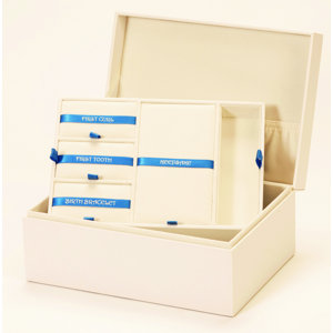 Aufbewahrungsbox Baby Memory aus Leder von Mele&Co