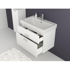 76 cm wandbefestigter Waschbeckenunterschrank Gi..