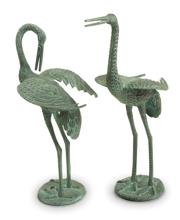 resin crane statues