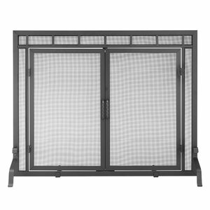 4 Panel Wrought Iron Fireplace Screen