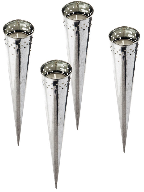 Evergreen Enterprises, Inc Punched Metal Garden Stake Tea Light Holder