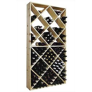 Country Pine 208 Bottle Floor Wine Rack
