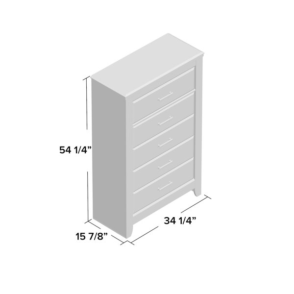 Loon Peak Granite Range 5 Drawer Chest & Reviews Wayfair