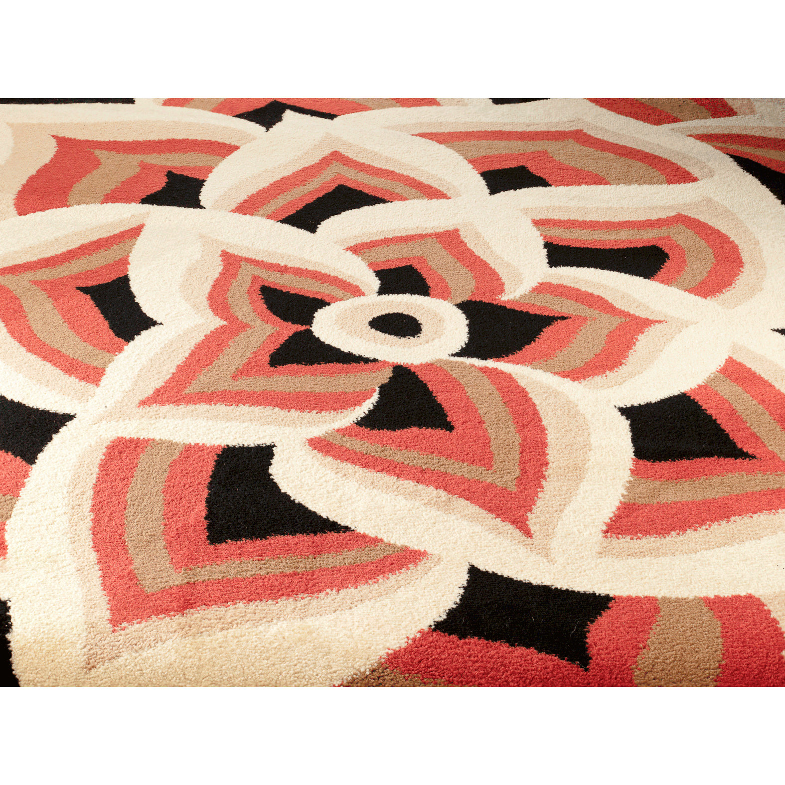 Persianrugs Modern Floral Orange/Cream Area Rug & Reviews Wayfair