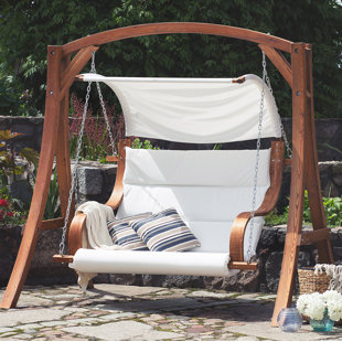 Wooden Garden Swing Seat By Kampen Living