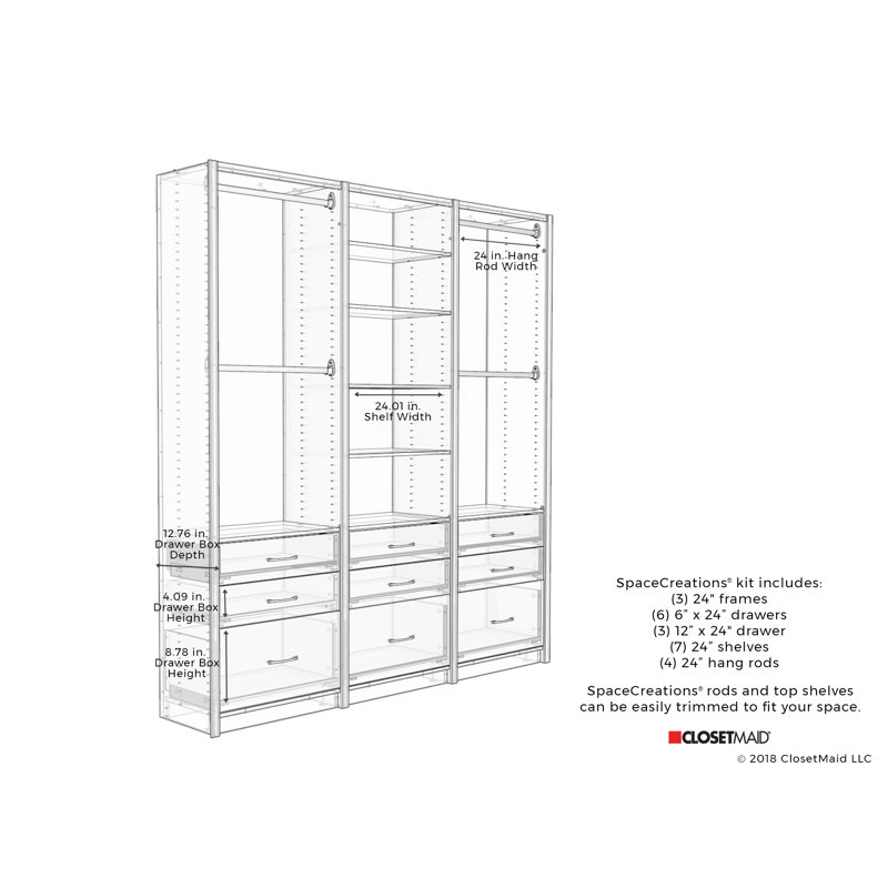 Closetmaid Ecreations 78 W Closet System Reviews Wayfair Ecreations 78 W Closet System