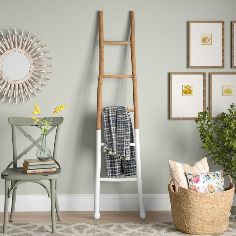 Gracie Oaks Vertical Wooden 6 ft Blanket Ladder & Reviews ...