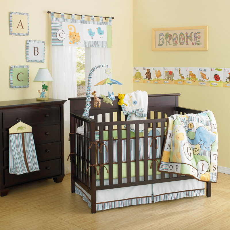 Laugh Giggle Smile Abc Animal Friends 10 Piece Crib Bedding Set Abc Animal Friends 10 Piece Crib Bedding Set