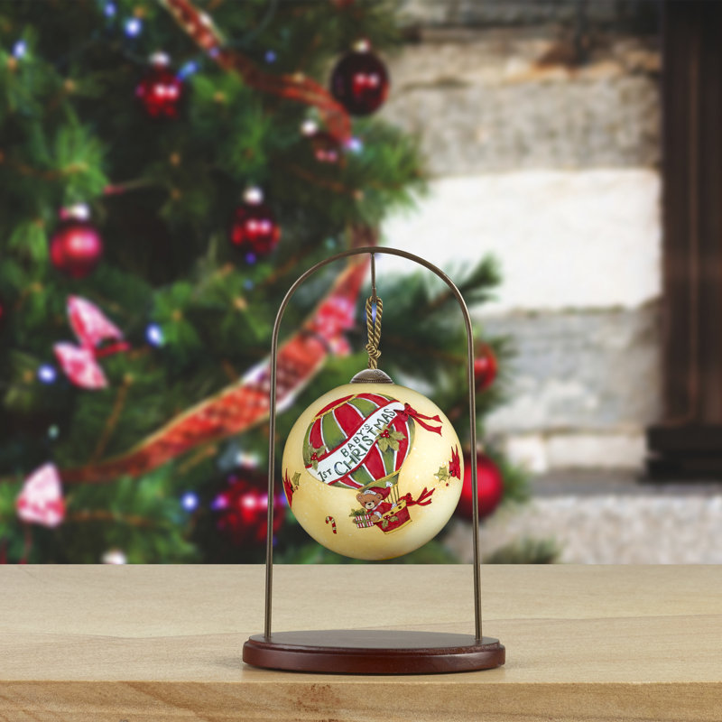 Neqwa Petite Round Babys First Christmas Ball Ornament Neqwa Petite Round Babys First Christmas Ball Ornament