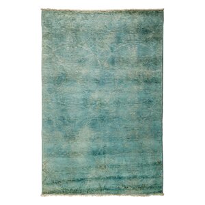 One-of-a-Kind Vibrance Hand-Knotted Blue Area Rug