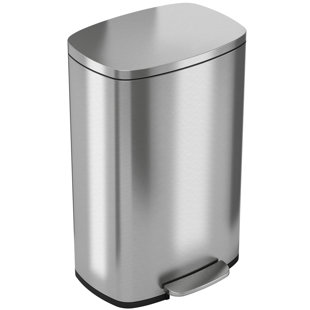 Trash Cans You Ll Love Wayfair Soft Step Stainless Steel 13 Gallon On Trash Can