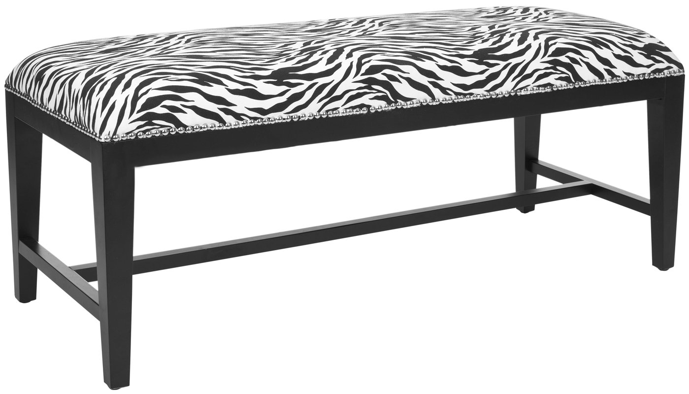Safavieh Zebra Print Upholstered Bench & Reviews Wayfair