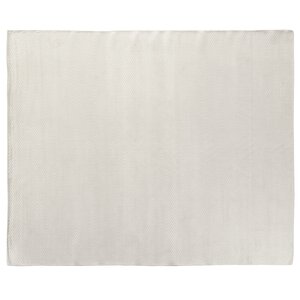 Herringbone Stitch, Art Silk, White (14'x18') Area Rug
