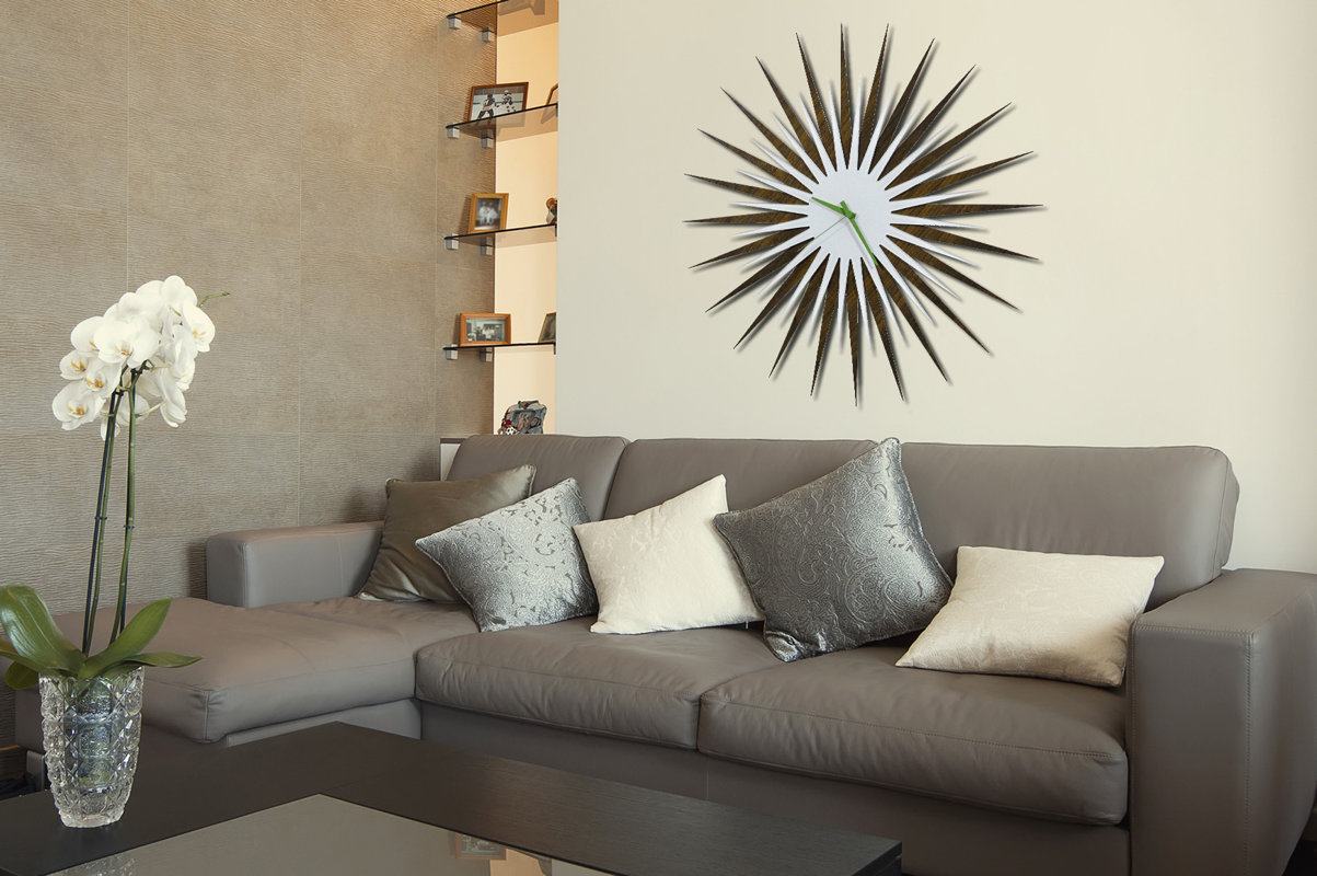 Langley Street Oversized 23" Atomic Wall Clock & Reviews Wayfair