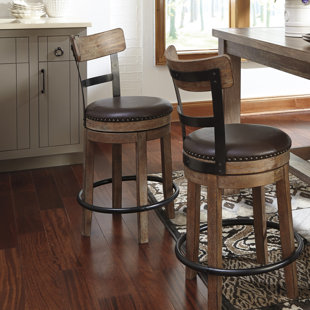 Farmhouse Bar Stools Birch Lane Empire 24 25 Swivel Bar Stool
