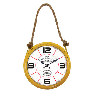 Yellow Kitchen Clock Wayfair Yellow Circular Wall Clock