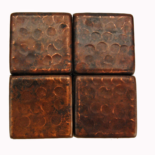 Premier Copper Products 2 X Hammered Tile In Oil Rubbed 2 X Hammered Copper Tile In Oil Rubbed Bronze