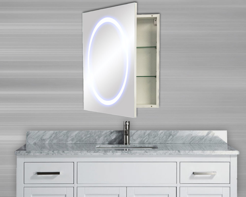 MTDVanities Aria 19.7" X 24.8" Surface Mount Medicine with LED Lighting & Reviews Wayfair