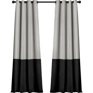 White Curtains With Black Trim Wayfair Quickview