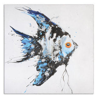 Grace Feyock Wall Art Wayfair Blue Angel Ocean By Grace Feyock Painting On Canvas