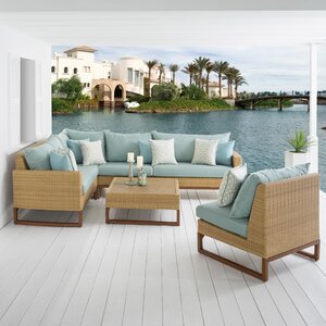Addison 6 Piece Sectional Seating Group with Sunbrella Cushions