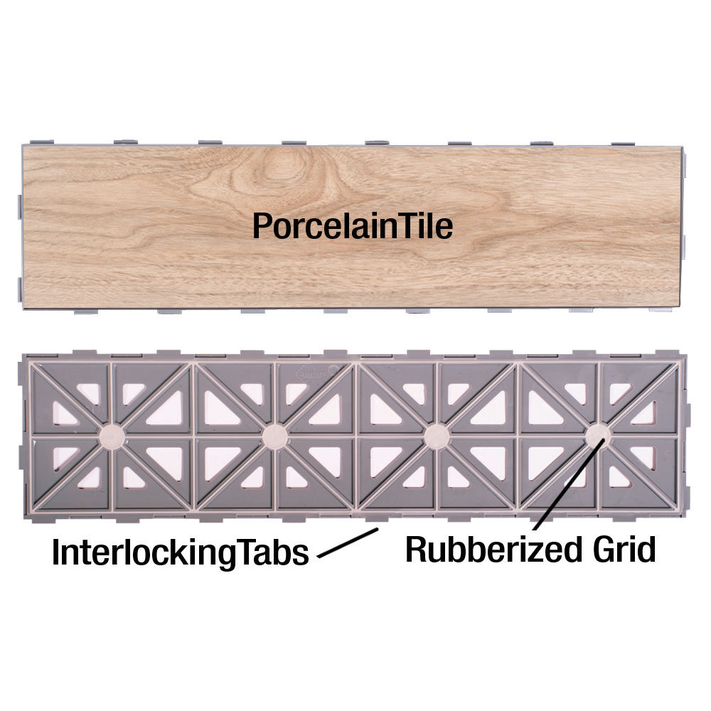 SnapStone Planks ThinLine 6" x 24" Porcelain Wood Tile in Natural