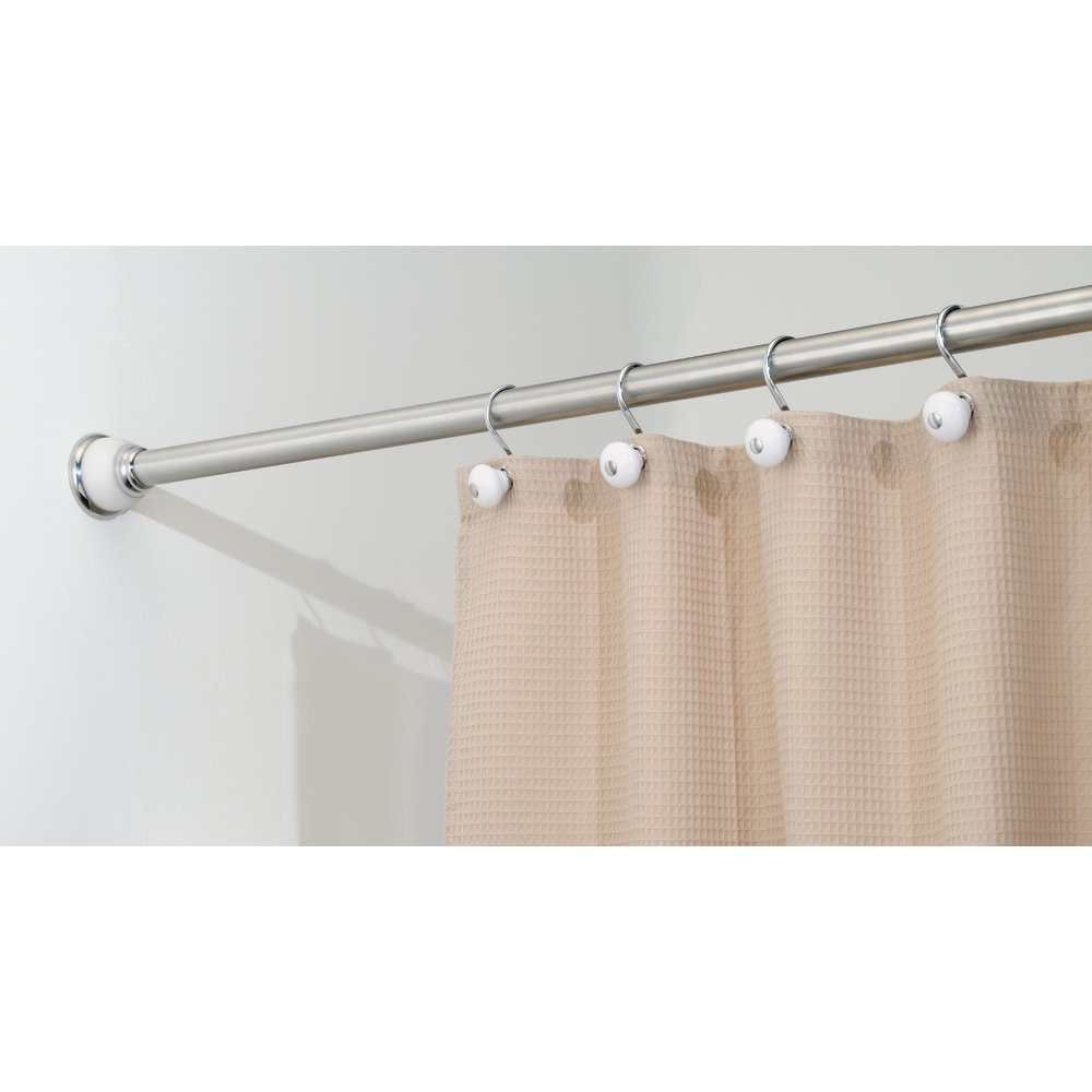InterDesign York 75" Adjustable Straight Tension Shower Curtain Rod