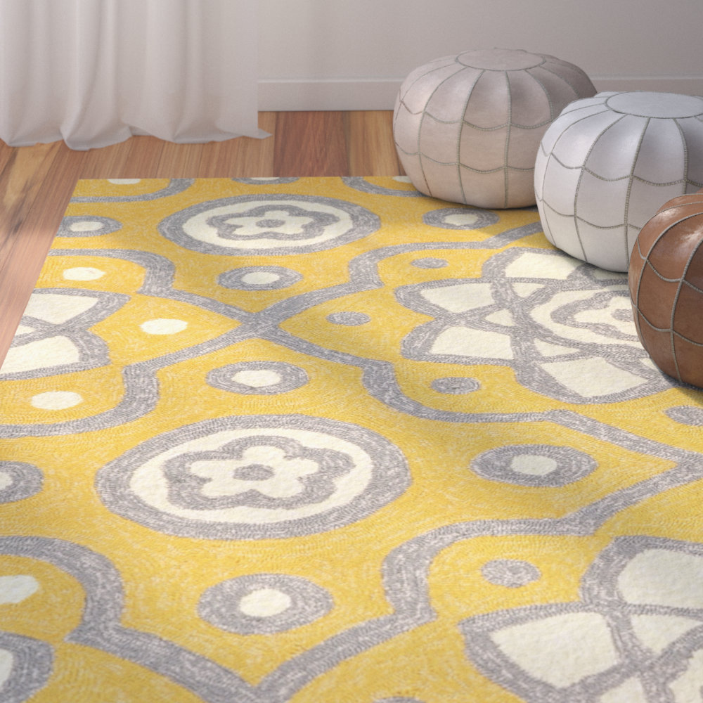 Bungalow Rose Ayer Yellow Outdoor Area Rug & Reviews Wayfair