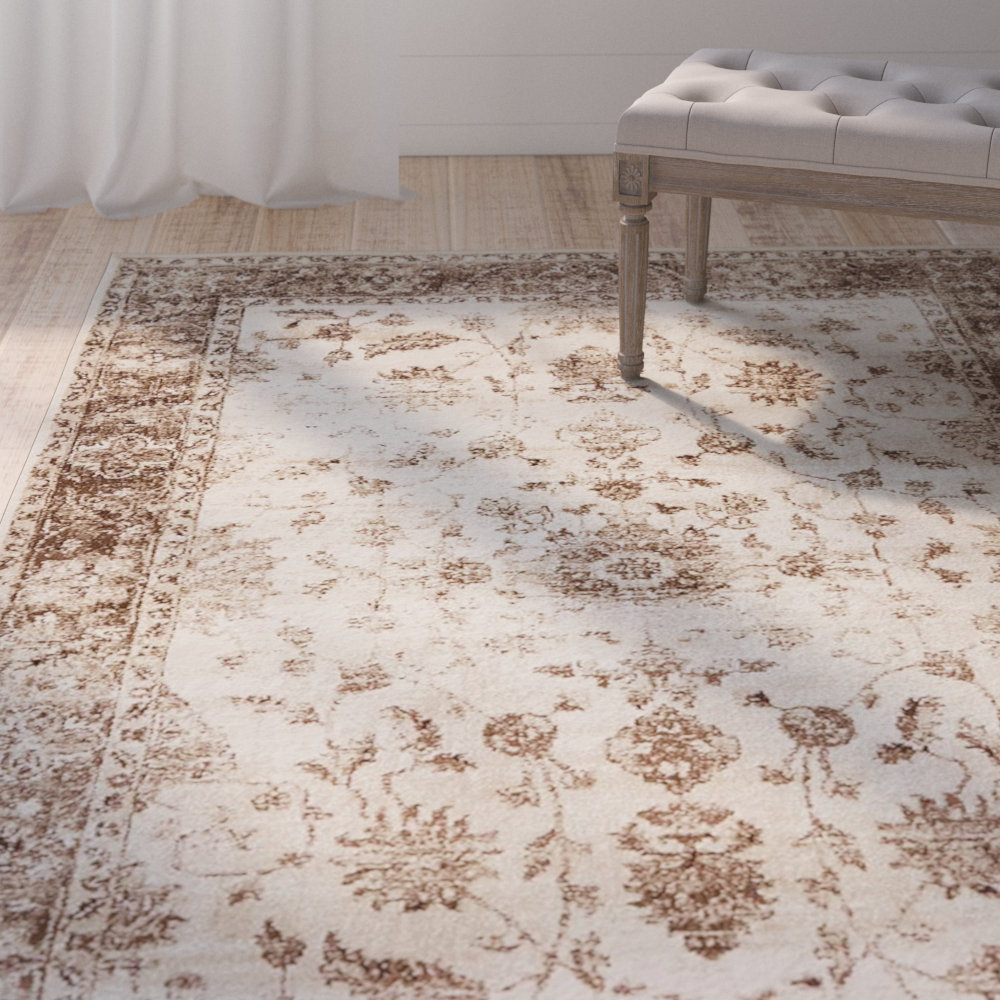 Lark Manor Mathieu Cream/Beige/Brown Area Rug & Reviews Wayfair.ca